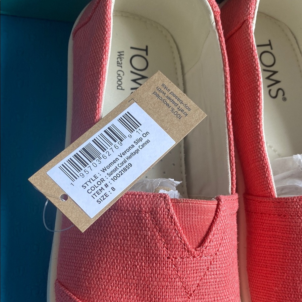 Toms Pink Canvas Sneakers with Elastic Gores - Picture 3 of 5